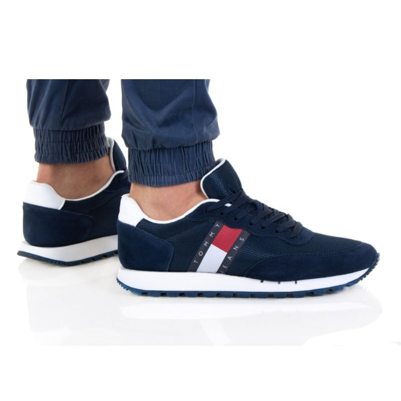 Buty Tommy Hilfiger Mix Runner M EM0EM00 871 granatowe