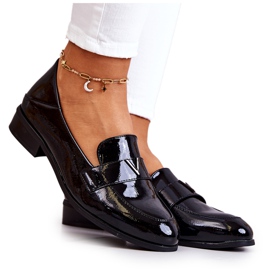 Vinceza Lakierowane Skórzane Półbuty Czarne Sherilyn