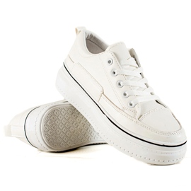 TRENDI Stylowe Trampki Na Platformie białe