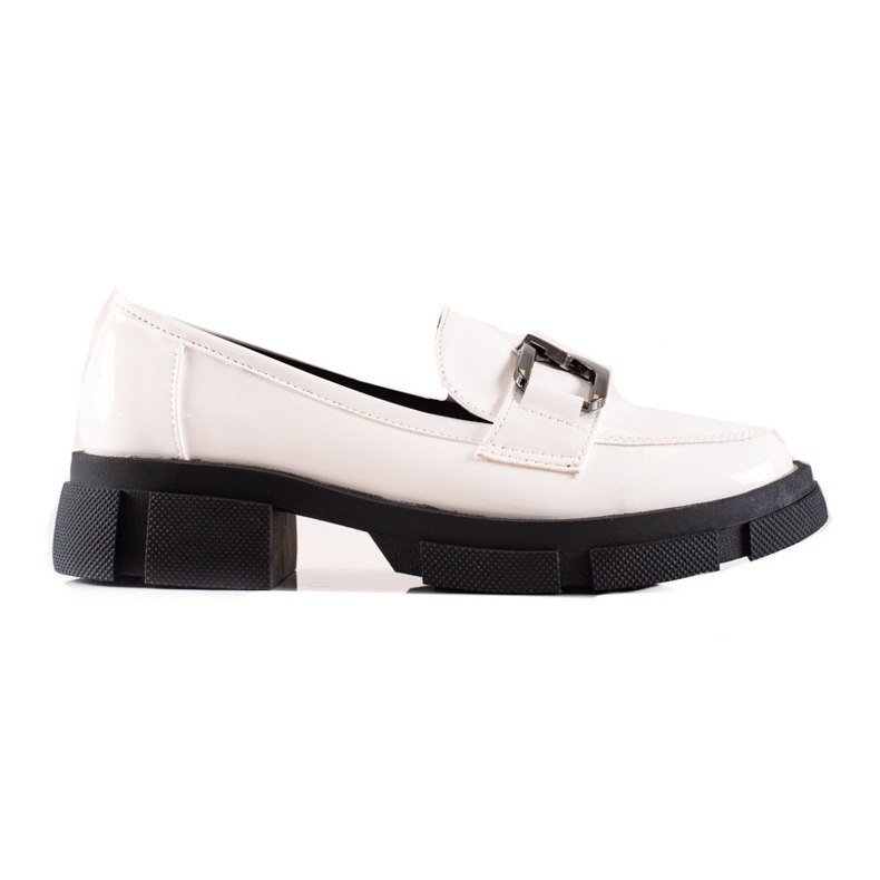 Goodin Mokasyny Z Eko Skóry Na Platformie białe