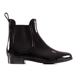 TRENDI Lakierowane Kalosze czarne
