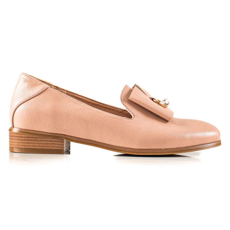 W. Potocki Półbuty z kryształkami Potocki różowe