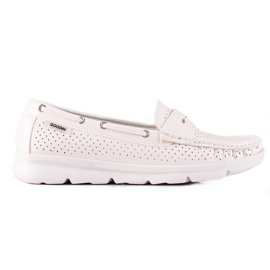 Goodin Lekkie Mokasyny Na Platformie białe