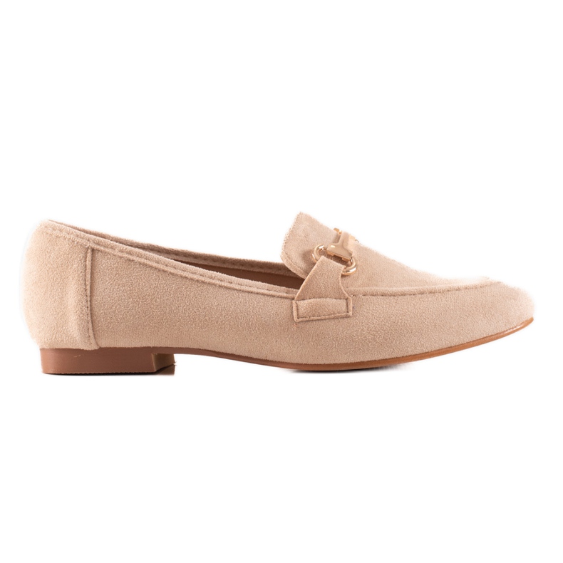 Seastar Mokasyny Ze Złotą Ozdobą beżowy