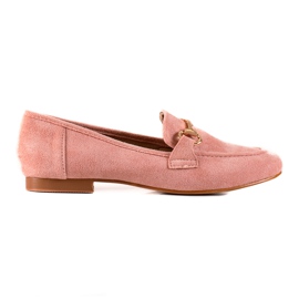 Seastar Mokasyny Ze Złotą Ozdobą różowe
