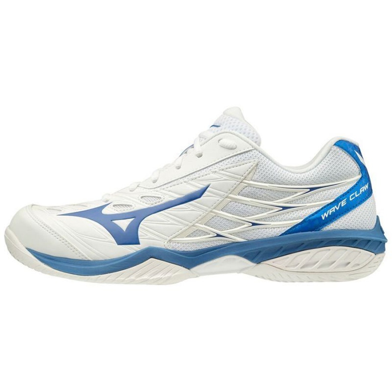 Buty halowe do badmintona Mizuno Wave Claw M 71GA191524 białe niebieskie białe