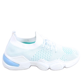 Skarpetkowe buty sportowe Harri Blue białe niebieskie