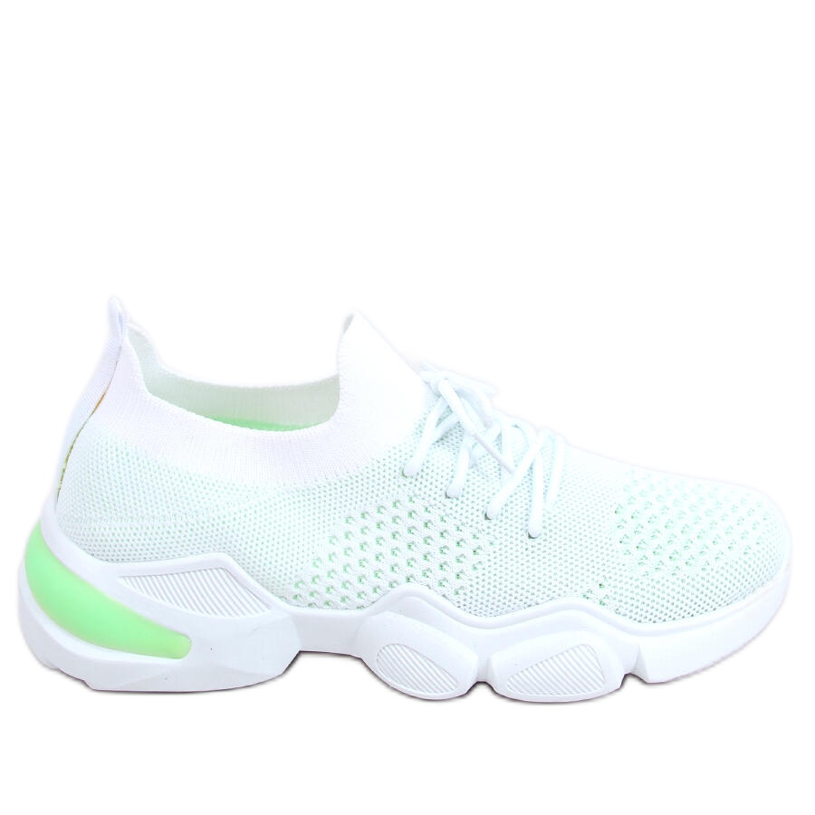 Skarpetkowe buty sportowe Harri Green białe zielone