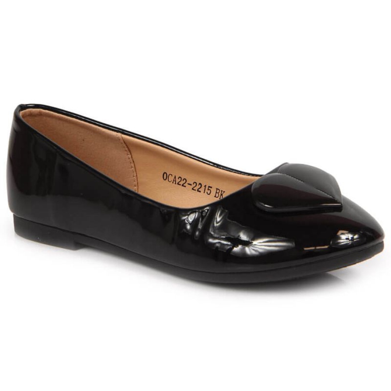 Baleriny z sercem komunijne Vinceza Jr JAN78A czarne