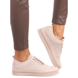 Trampki damskie skarpetkowe Posten Khaki beżowy