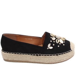 Espadryle z muszelkami Manami Black czarne