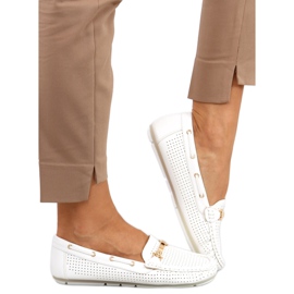 Mokasyny damskie Wong White białe