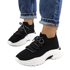 Czarne sneakersy damskie Barraza