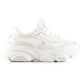 Seastar Modne Sneakersy Z Siateczką białe