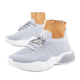 Szare sneakersy sportowe Donatil