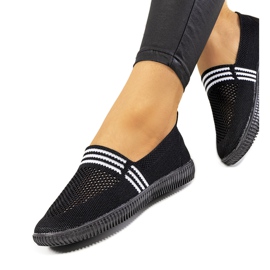 Czarne tenisówki ażurowe Tanya