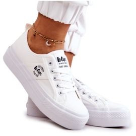 Tenisówki Na Platformie Lee Cooper LCW-22-31-0837L Białe