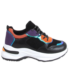 Buty sportowe Otavia BLACK/ORANGE czarne
