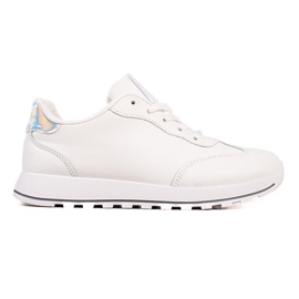 TRENDI Klasyczne Buty Sportowe Z Eko Skóry białe