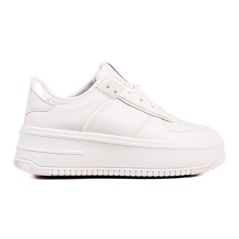 TRENDI Modne Sneakersy Na Szerokiej Platformie białe