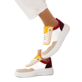 BUONAROTTI Modne Buty Sportowe Sneakersy białe wielokolorowe