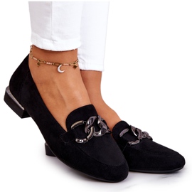 Zamszowe Mokasyny Sergio Leone MK739 Czarne