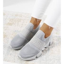 Szare obuwie sportowe Big Star JJ274295