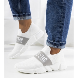 Białe obuwie sportowe Big Star JJ274297
