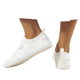 Białe koronkowe trampki Big Star W274925