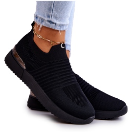 News Sportowe Buty Materiałowe Czarne Lorento