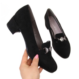 Półbuty na klocku Sergio Leone SK332A czarne