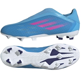 Buty piłkarskie adidas X Speedflow.3 Ll Fg M GW7494 niebieskie niebieskie