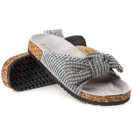 Połyskujące Srebrne Klapki VINCEZA srebrny szare