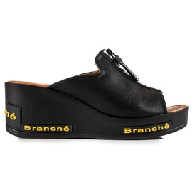 Klapki Na Koturnie VINCEZA czarne