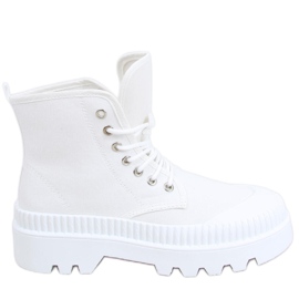 Trampki trekkingowe za kostkę Costa White białe