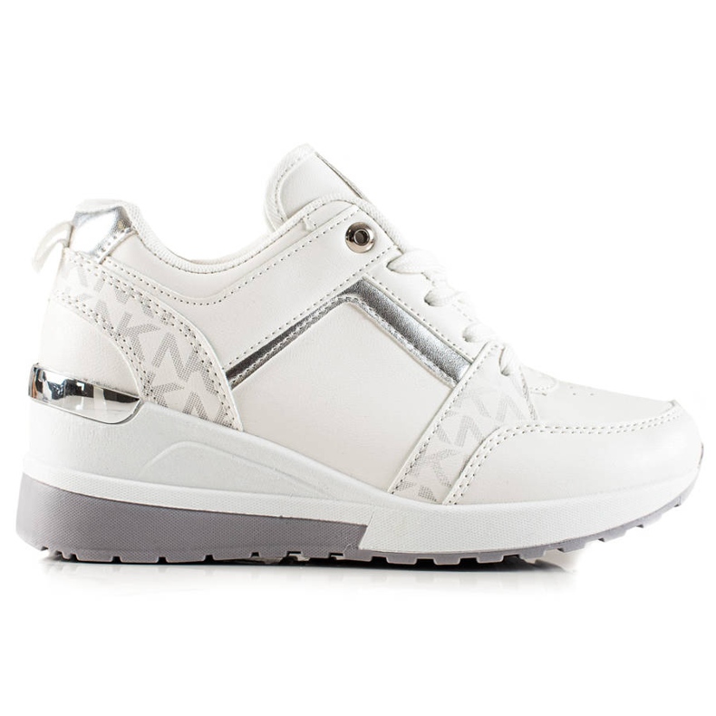 TRENDI Stylowe Sneakersy Na Koturnie białe