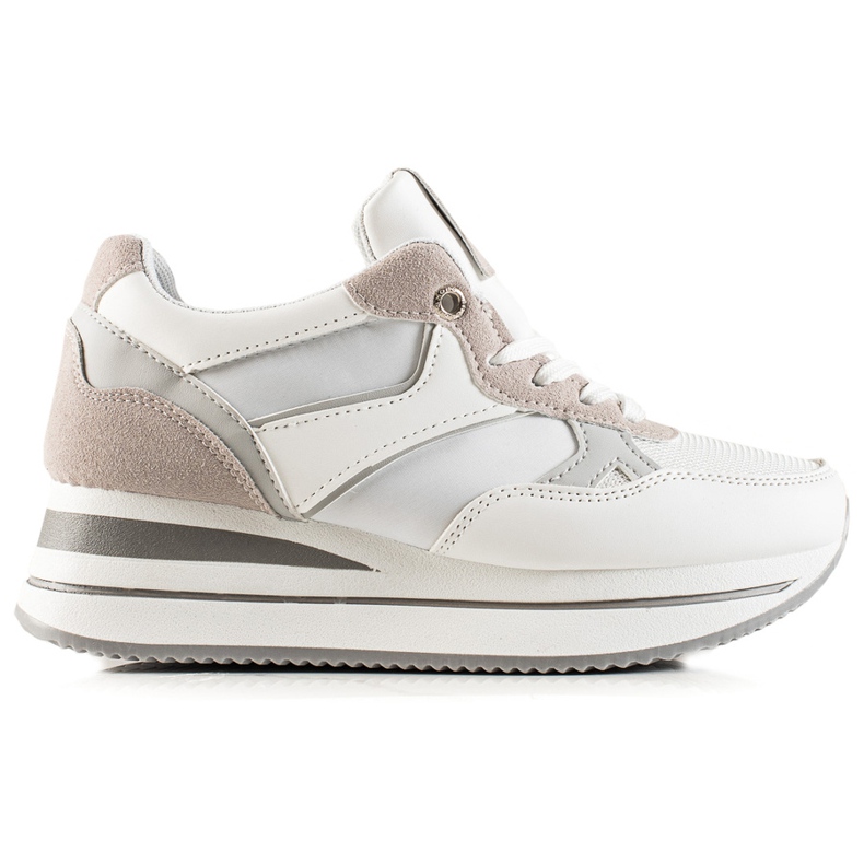 TRENDI Szare Sneakresy Na Platformie białe