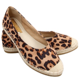 Espadryle damskie Camino Leopard brązowe