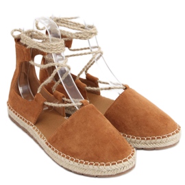 Espadryle damskie Arely Camel brązowe