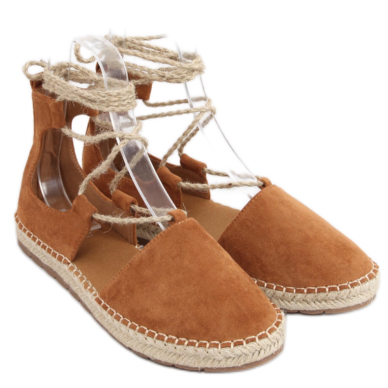 Espadryle damskie Arely Camel brązowe