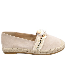 Espadryle z muszelkami Lola Beige beżowy