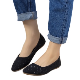 Czarne baleriny damskie Kaila