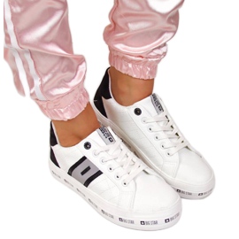 Trampki niskie na platformie Big Star W II274071 białe czarne szare