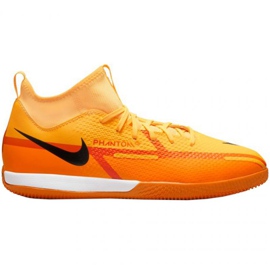 Buty piłkarskie Nike Phantom GT2 Academy Df Ic Jr DC0815 808 pomarańczowe pomarańcze i czerwienie