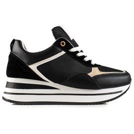 TRENDI Stylowe Sneakersy Na Platformie czarne