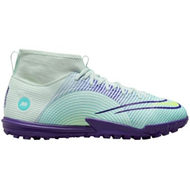 Buty piłkarskie Nike Mercurial Superfly 8 Academy Mds Tf Jr DN3776 375 wielokolorowe zielone