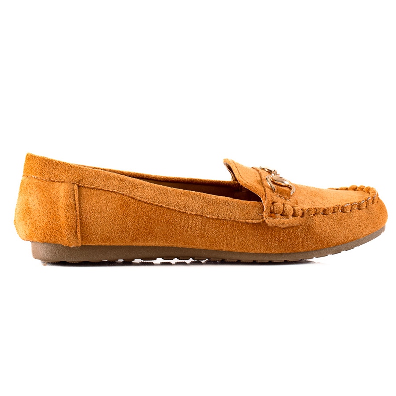 TRENDI Wygodne Mokasyny Z Ozdobą brązowe