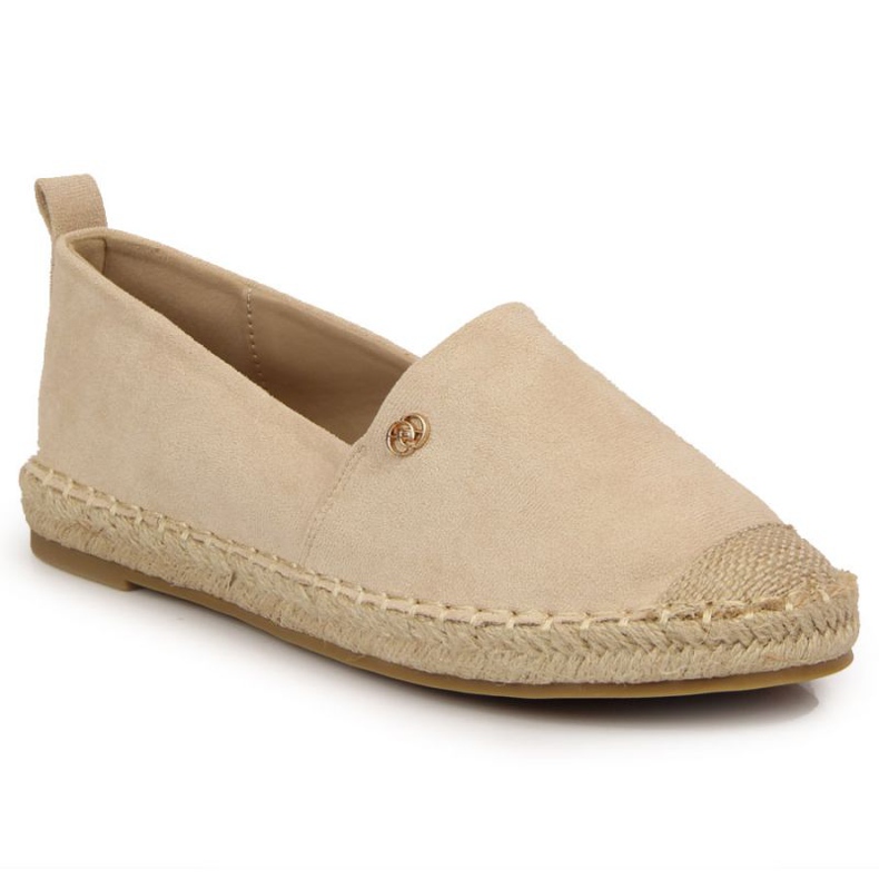 Espadryle slip on eVento W EVE345B beżowe beżowy
