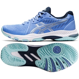 Buty do siatkówki Asics Netburner Ballistic Ff 2 W 1052A033 408 niebieskie niebieskie