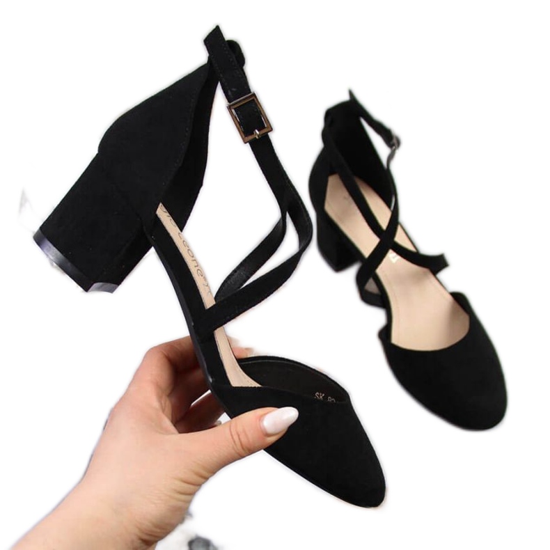 Sandały z paseczkami Sergio Leone W SK365A czarne